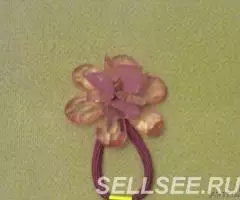 резинка для волос с цветком - 2