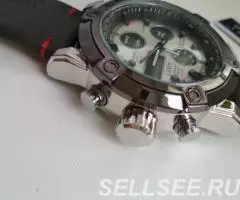 Большие часы AMST-3022 с кожаным ремешком - 4