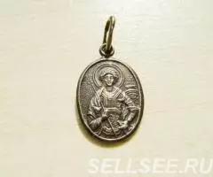 Серебряный кулон-ладанка и серебряный крестик. - 4