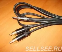 Кабель Klotz 2 RCA - мини джек 1,5 метра новый - 3