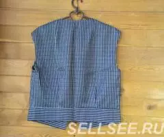 Костюм юбка с жилеткой б у натуральная ткань - 4