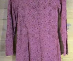 бордовое платье LIXIN. ткань как кружева. - 4