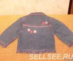 новая ветровка джинсовая на рост 92 см - 2