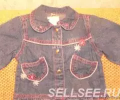 новую ветровку джинсовую на рост 84 см. - 4