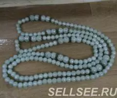 бусы белые и бирюзовыеЧешская бижутерия времен СССР. - 2