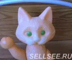 Кот Рост 43 см пластмассовая игрушка СССР - 2