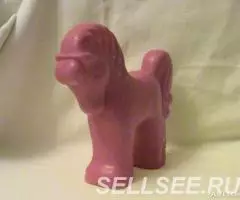 конь розовый, малиновый игрушка СССР пластмассовая - 2