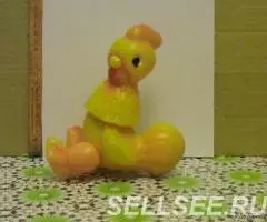 Петух 19 см пластмассовая игрушка СССР - 3