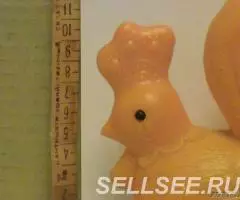 петушок оранжевый игрушка СССР пластмассовая - 2