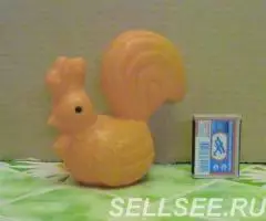 петушок оранжевый игрушка СССР пластмассовая - 3