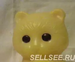 кот с мячиком пластмассовая игрушка СССР - 2