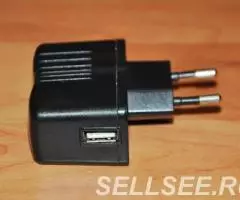 Зарядка сетевая, 1-USB выход 5,3В, 0,68А - 2