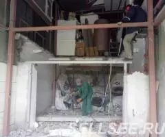 Демонтаж отбойным молотком. Отверстия - 2