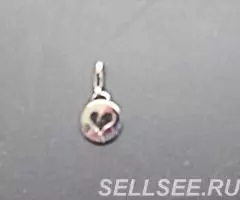 Зеркальный брелок с сердечком. - 2