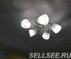 Люстра пяти рожковая с большими плафонами - 3