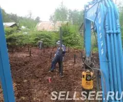 Винтовые сваи, ямобур в Рощино - 2