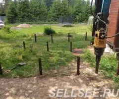 Винтовые сваи, ямобур в Рощино - 3