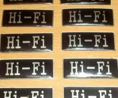 Hi-Fi - шильдики для аудиомебели, стоек - 2