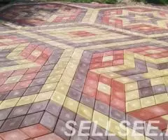 Брусчатка тротуарная Ромб роза ветров - 3