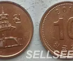 Южная Корея. Пагода Таботхал -10вон, 1989, 2016 - 2