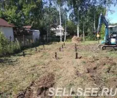 Монтаж винтовых свай мини экскаватором - 2