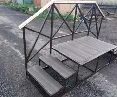 Крыльцо на металлокаркасе с ДПК - 2