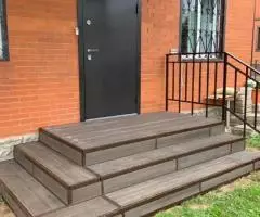 Крыльцо на металлокаркасе с ДПК - 3