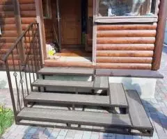 Крыльцо на металлокаркасе с ДПК - 4