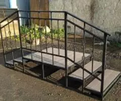 Крыльцо на металлокаркасе с ДПК - 5