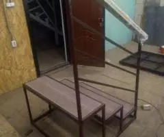 Крыльцо на металлокаркасе с ДПК - 6