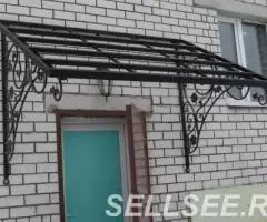 Каркас козырька под любое покрытие. . - 4