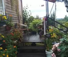 Крыльцо на металлокаркасе с козырьком. - 5