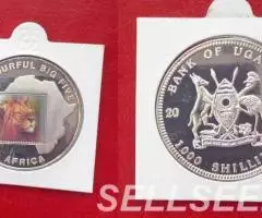 Уганда. Набор монет Большая пятерка - Животный мир - 2