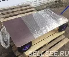 Тележка платформенная с поворотной осью ТПО О 600х1200, ... - 2