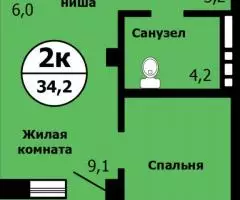 Продаю 2-комн квартиру, 33 кв м - 2