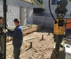 Винтовые сваи Рощино, монтаж. - 2