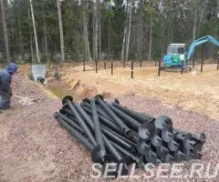 Винтовые сваи Рощино, монтаж. - 3