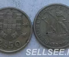 Португалия. Парусник - 2,5 эскудо, 1973,78,82,83,85 - 2