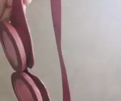 Подводные Ретро Очки СССР Винтаж 60-е годы Резина Бордовые М75 Ф66 - 3