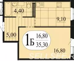 Продаю 1-комн квартиру, 35 кв м - 3