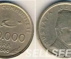 Турция. Ататюрк - 100000лир, бронза, 1999,2000. - 2
