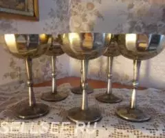 Позолоченные вазочки и вилки для десерта - 2