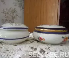 Фарфоровые вазочки, шкатулки, производство Италия, Бавария - 2