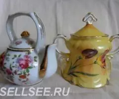 Сахарница и чайник , Лиможский фарфор, Франция - 2