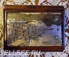 Старинные шкатулки, ореховое дерево, серебро, Италия - 2