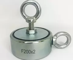 Поисковый магнит двухсторонний F200x2 титан 200 кг - 2
