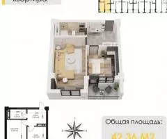 Продаю 1-комн квартиру, 42 кв м - 2