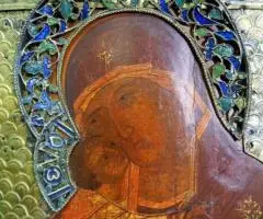 Икона Богоматерь Владимирская 16 в. - 2