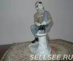 Фарфоровая статуэтка Конькобежец, ЛФЗ - 2