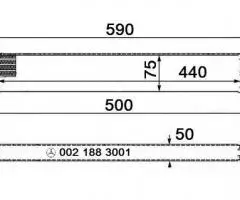 Масляный радиатор Mercedes 0021883001 - 3
